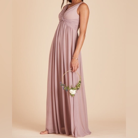 Birdy Grey Lianna Mesh Dress Mauve Maternity Bridesmaid NWT - Picture 9 of 12